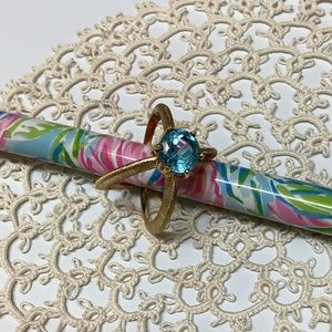 🌸Sterling & Gold ‘X’ Ring